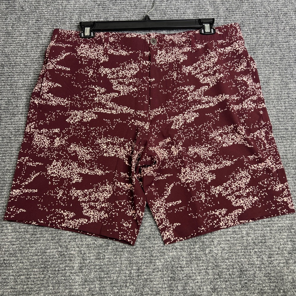 Under Armour Mens Golf Shorts 38 Burgundy Pink Speckled Camo Performance Stretch